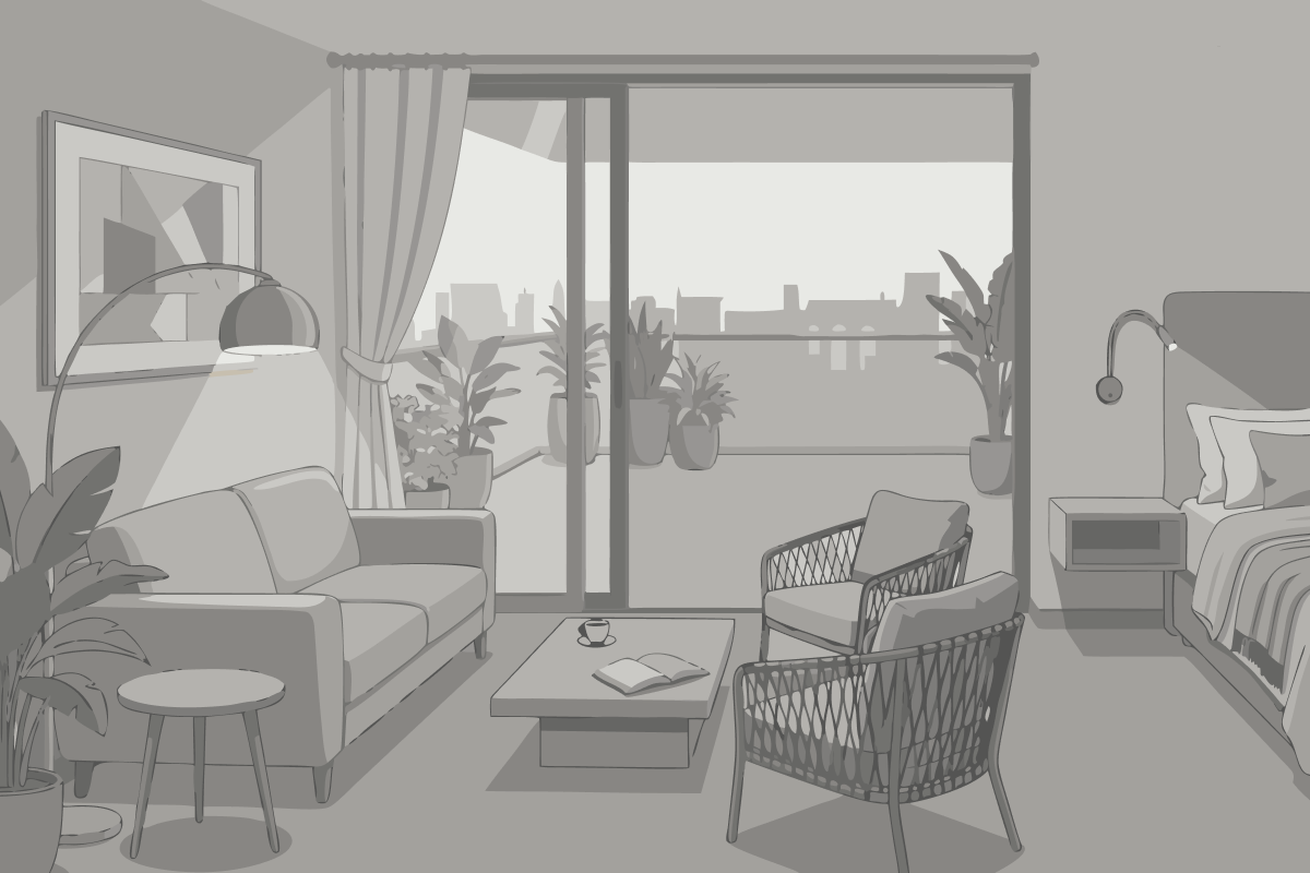 Habitación compartida femenina de 4 camas
